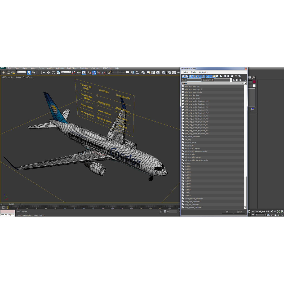 3D Boeing 767 200ER Condor Flugdienst Rigged