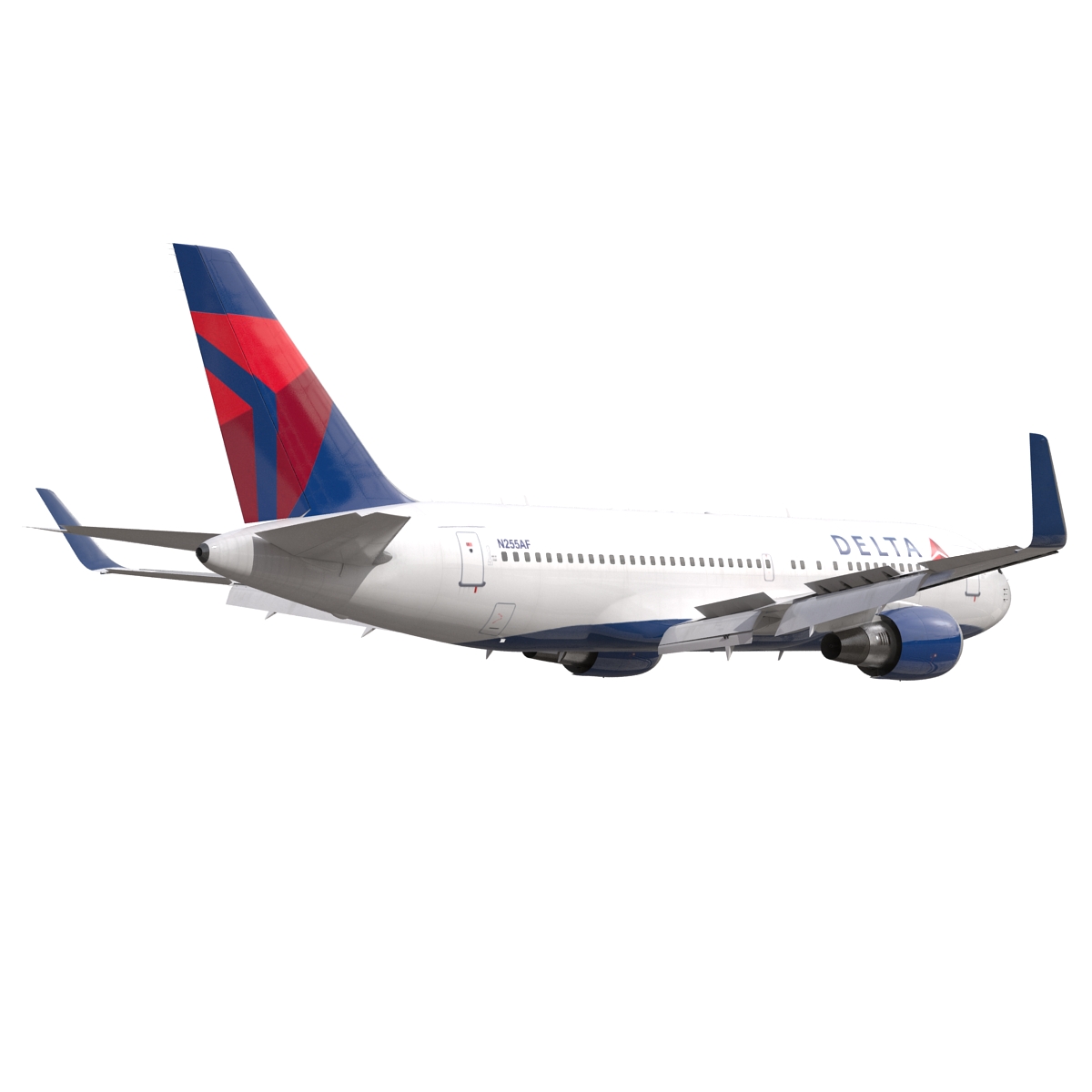 Boeing 767 200ER Delta Air Lines Rigged 3D model