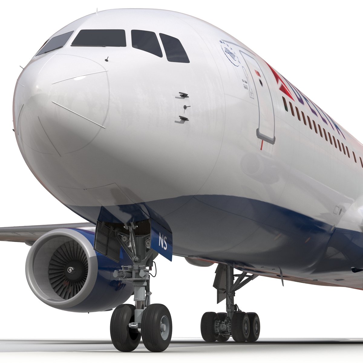 Boeing 767 200ER Delta Air Lines Rigged 3D model