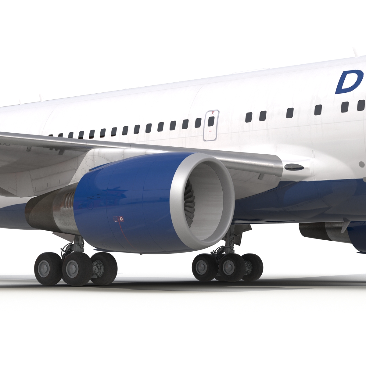 Boeing 767 200ER Delta Air Lines Rigged 3D model