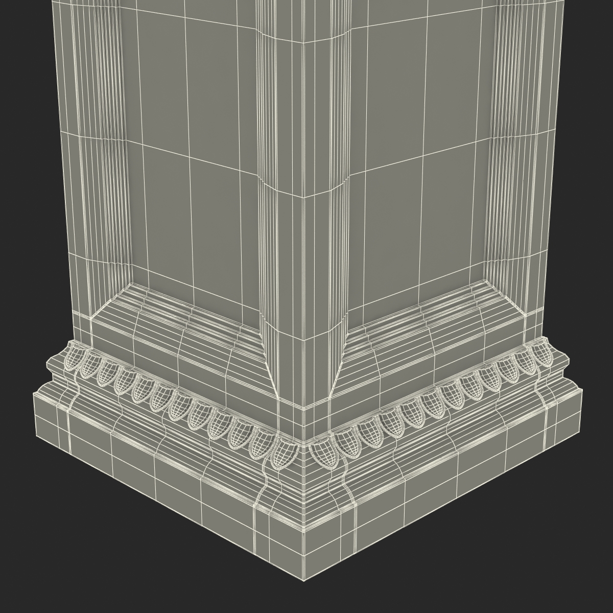 3D Column Base Greco Roman model