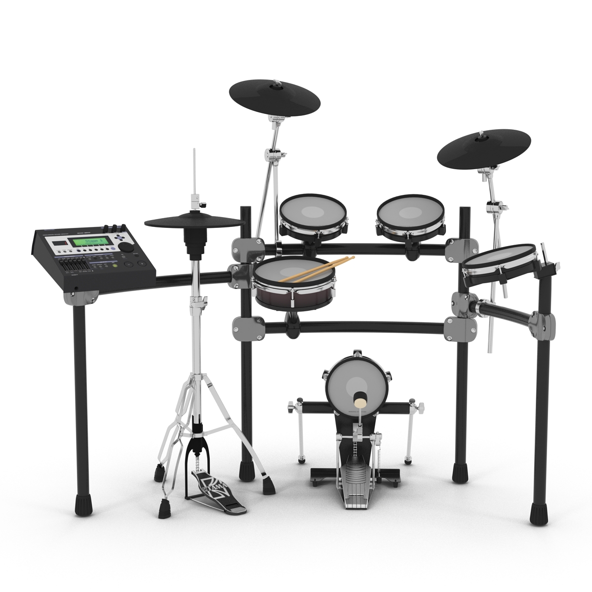 3D Electronic Drum Kit Set model