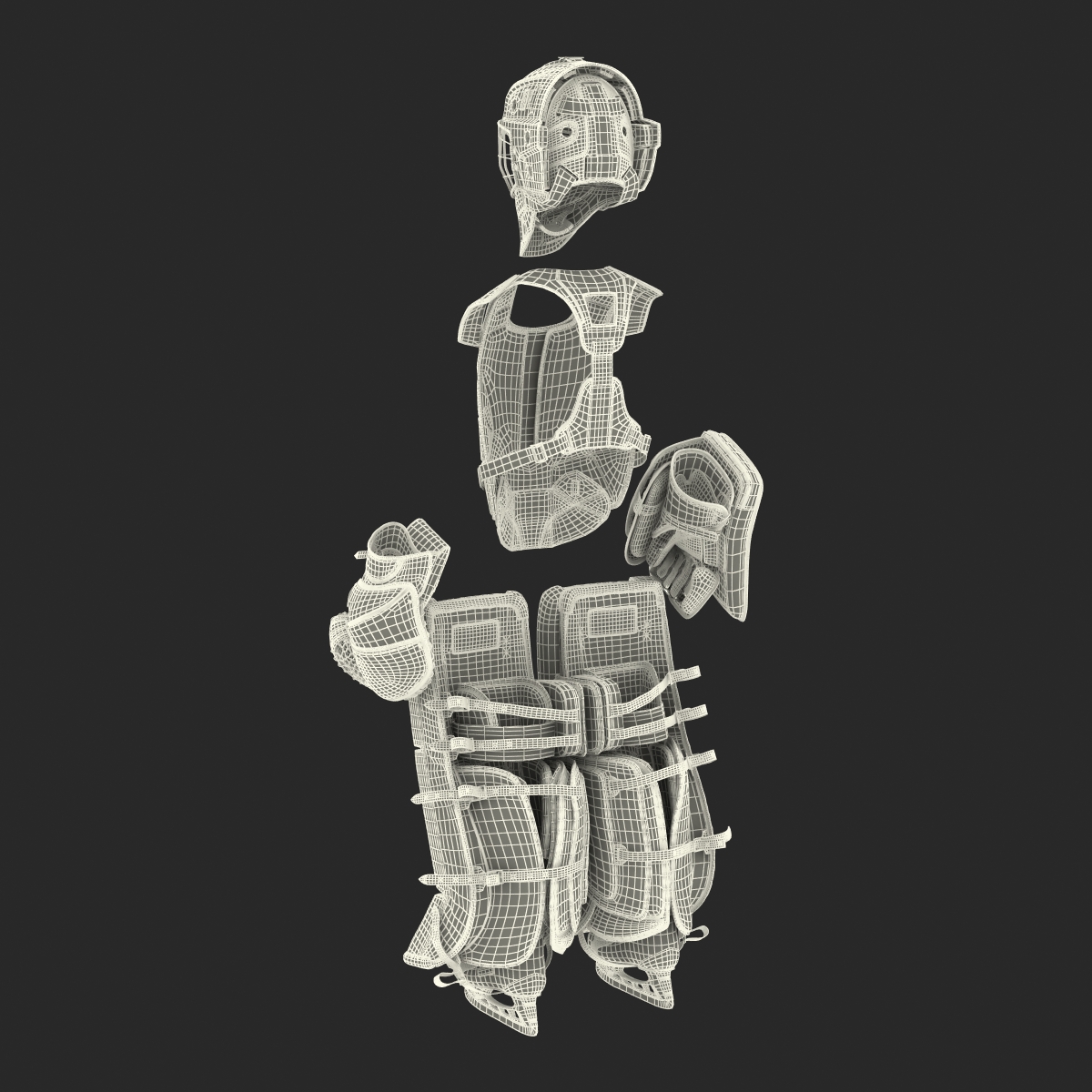 3D Hockey Goalie Protection Kit Generic 3 model