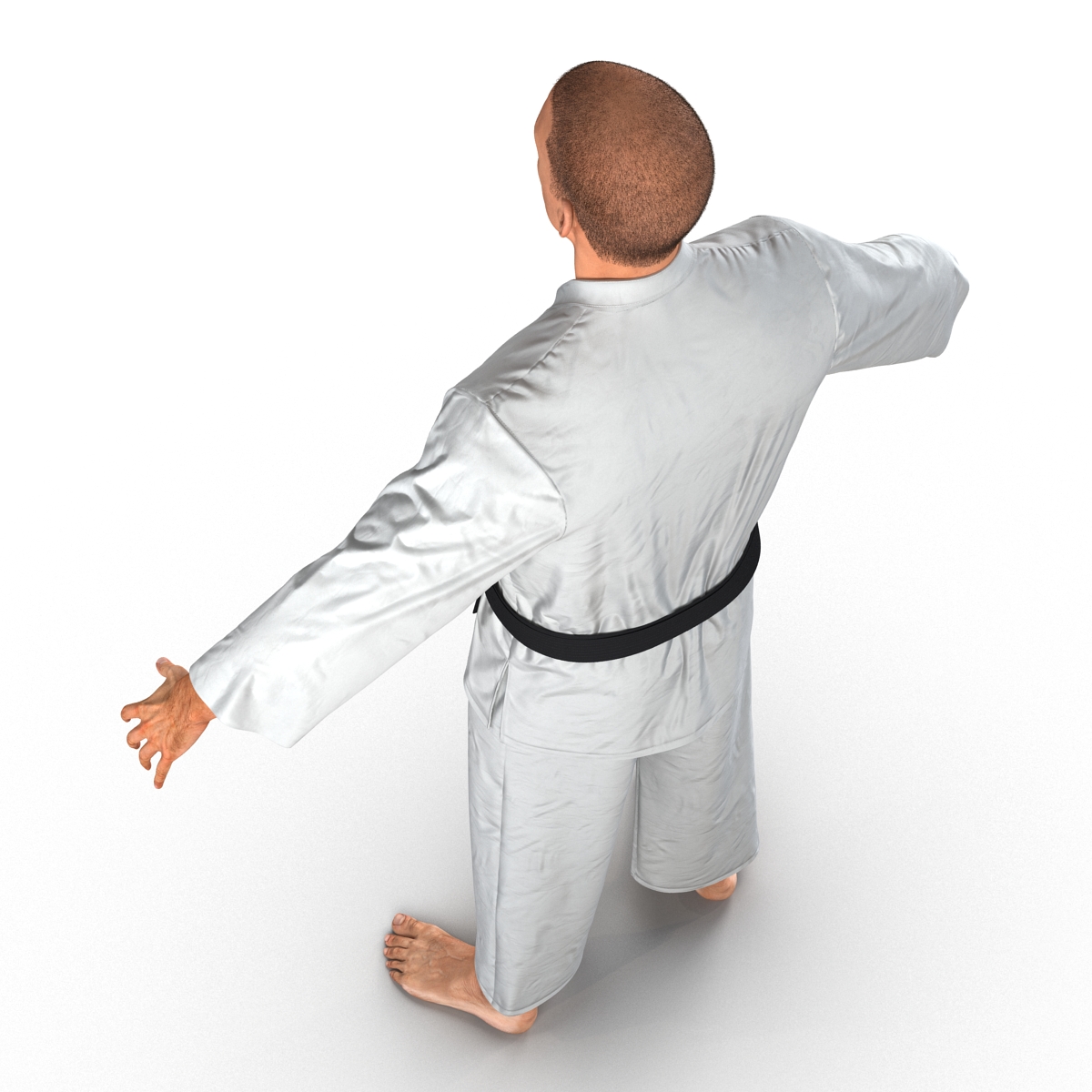 3D Karate Fighter with Fur model