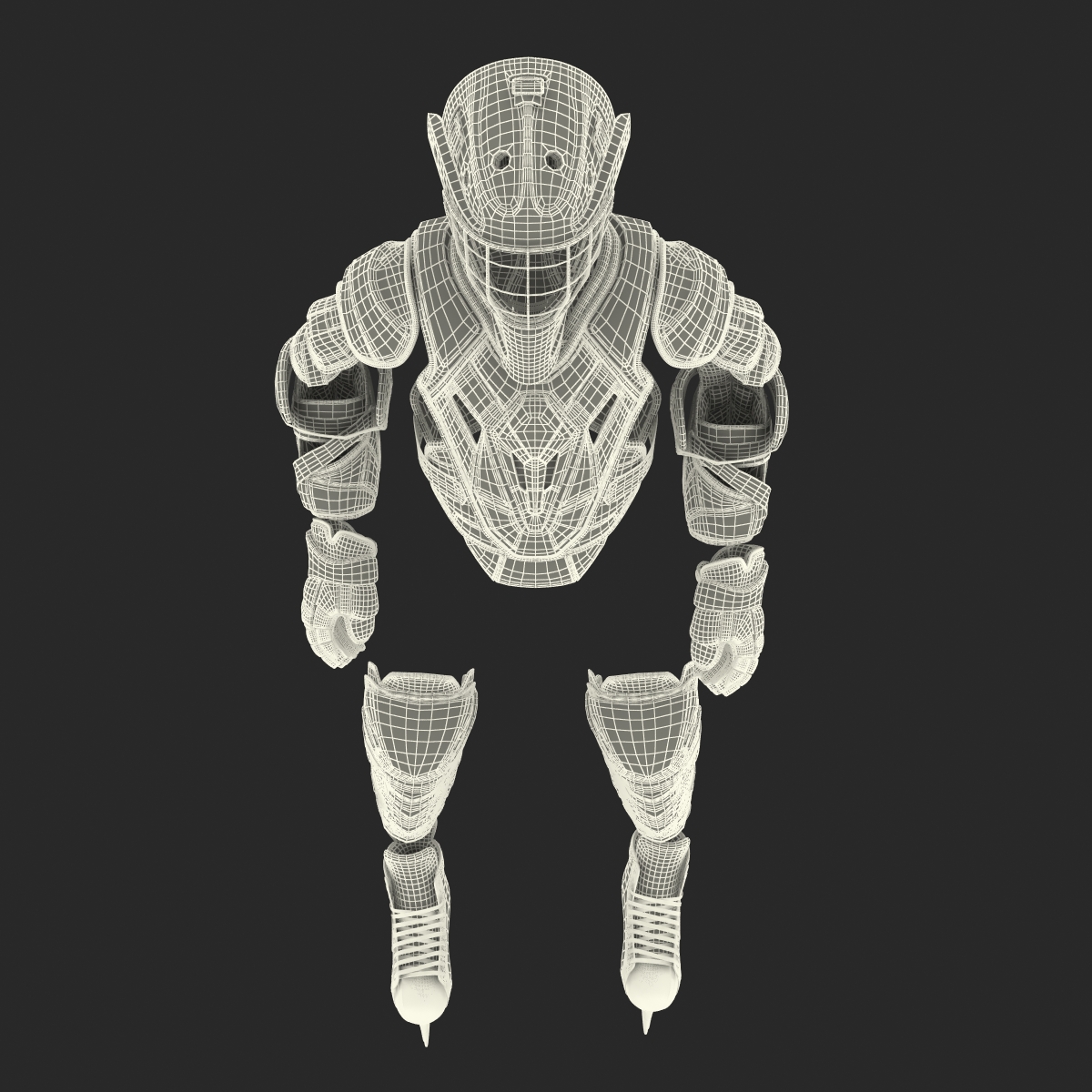 3D Hockey Protective Gear Kit 3 model