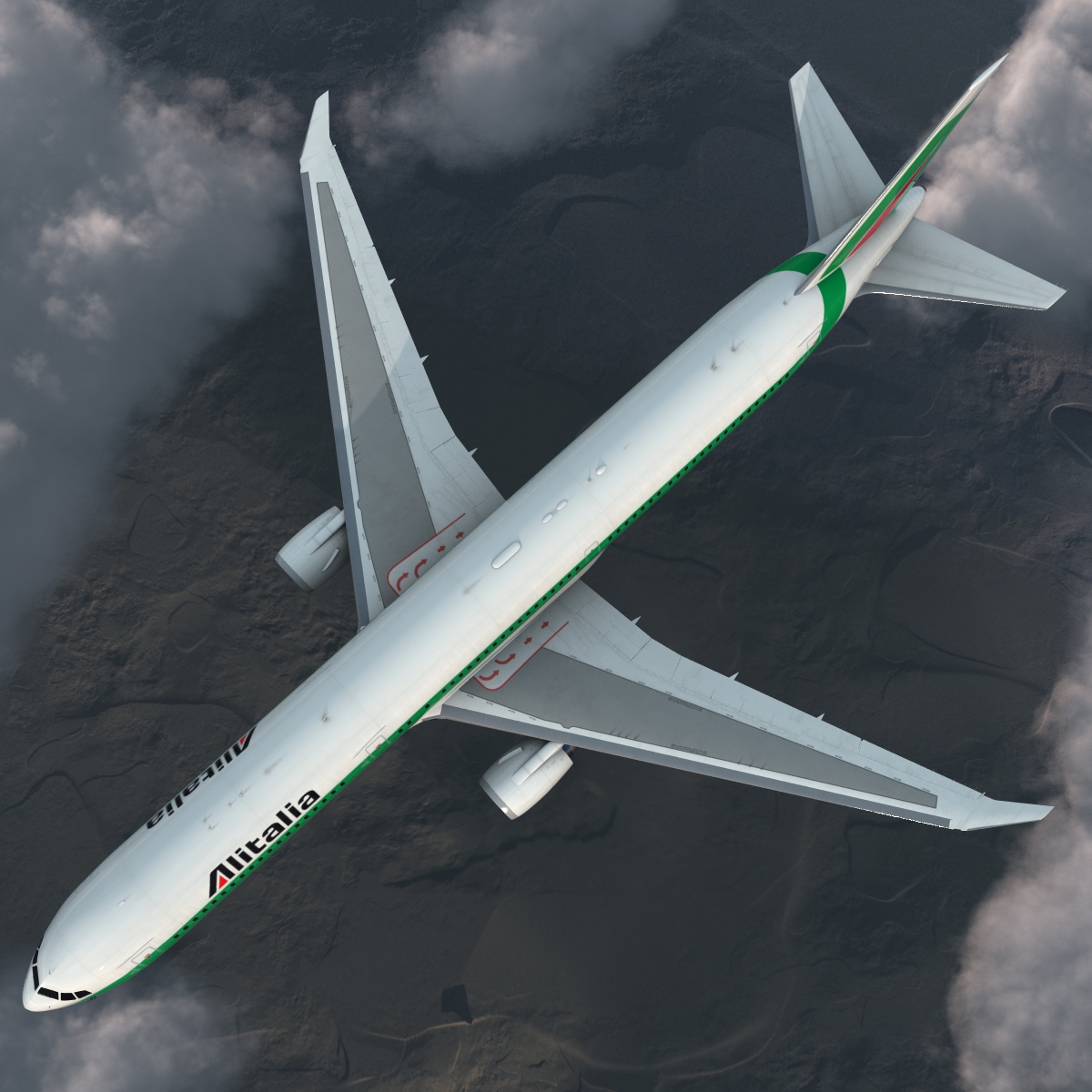 3D model Boeing 767 400ER Alitalia