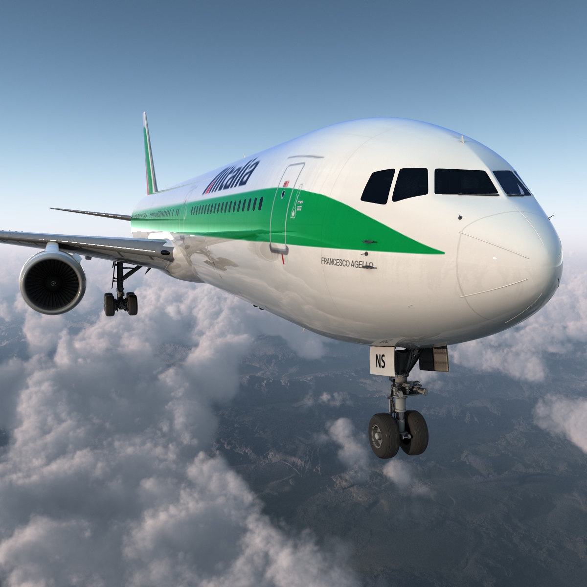 3D model Boeing 767 400ER Alitalia