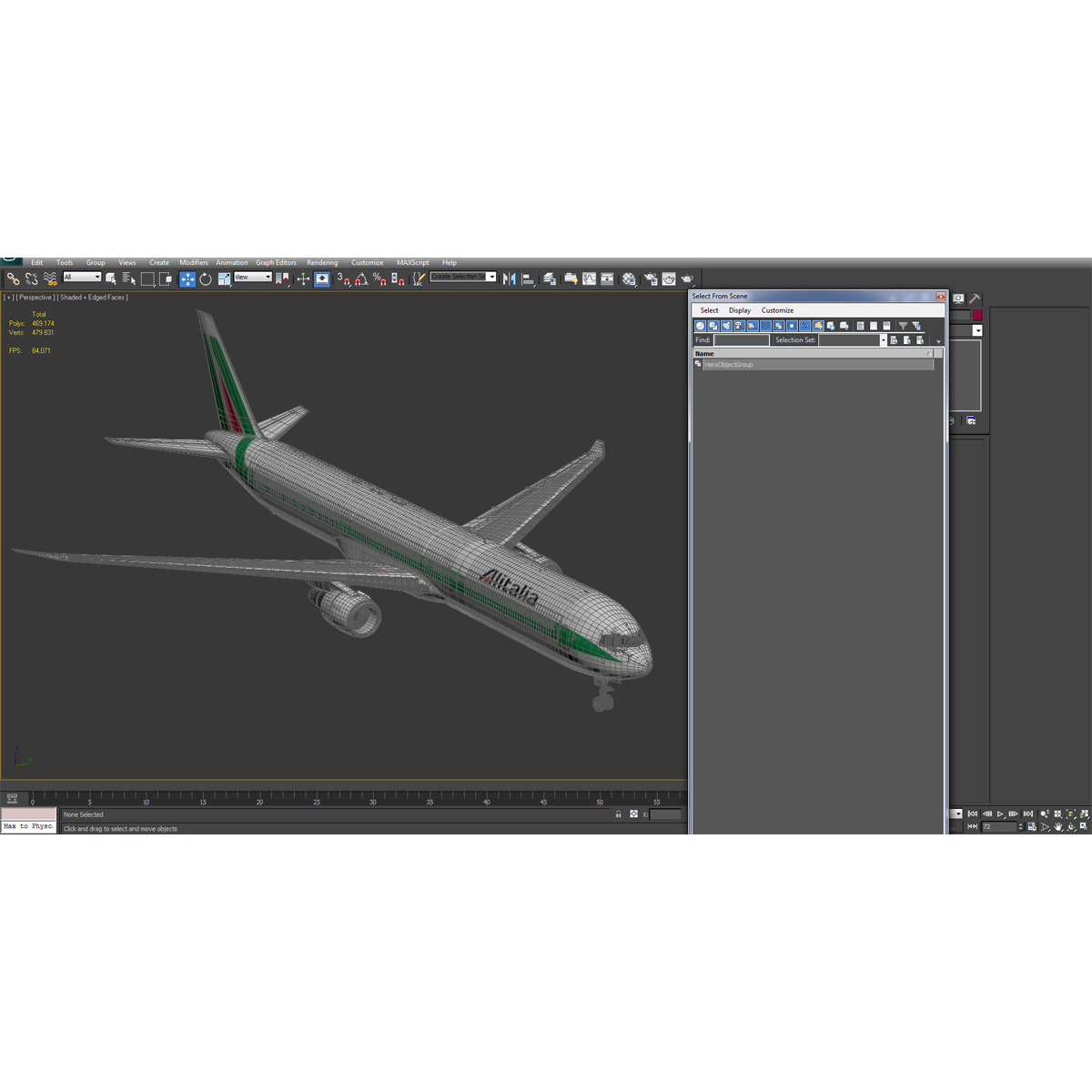 3D model Boeing 767 400ER Alitalia