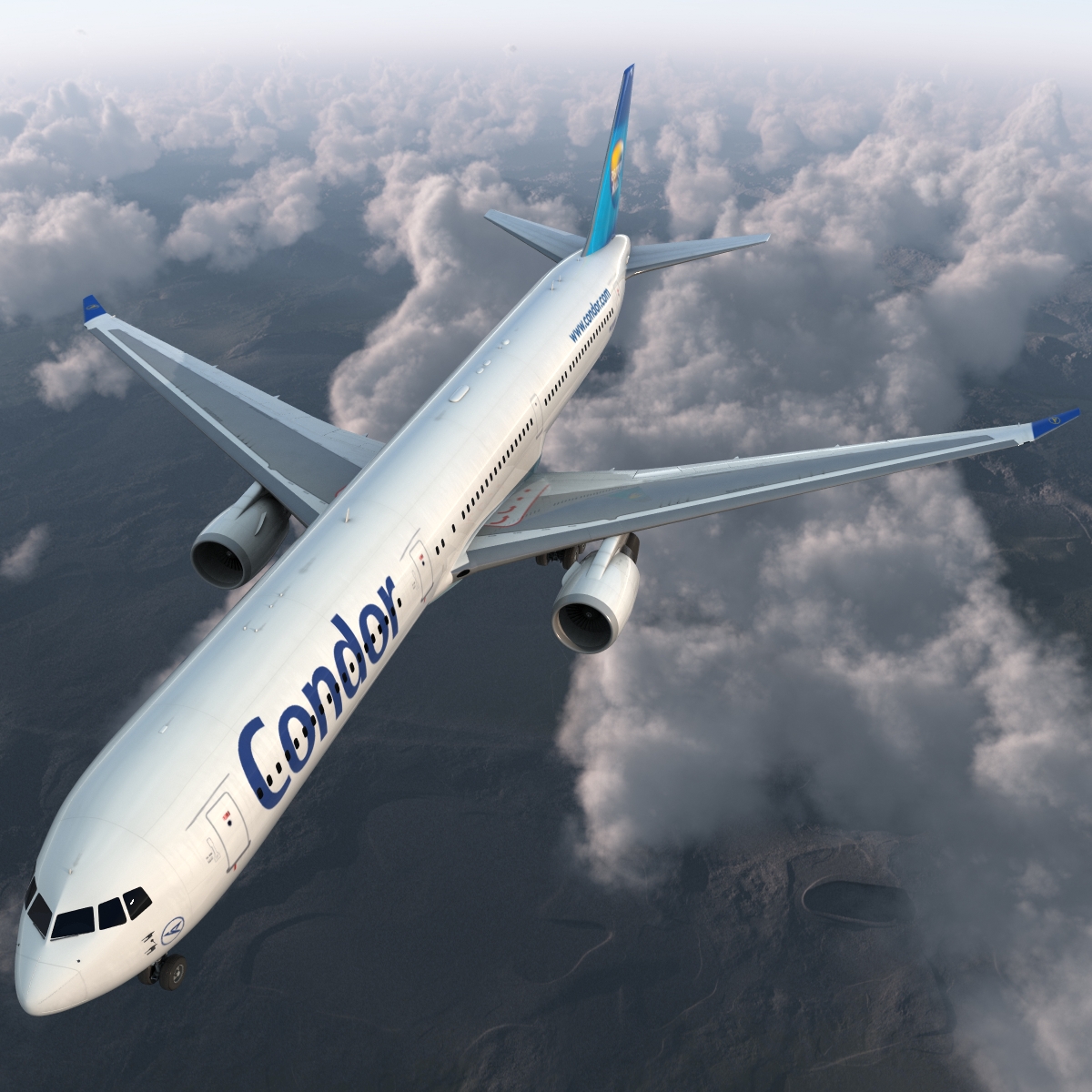 Boeing 767 400ER Condor Flugdienst 3D model