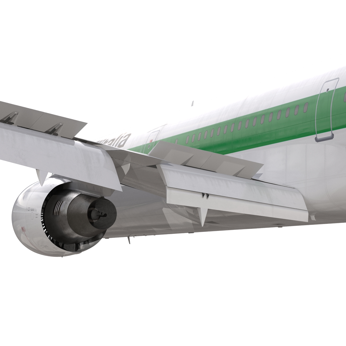 Boeing 767 400ER Alitalia Rigged 3D