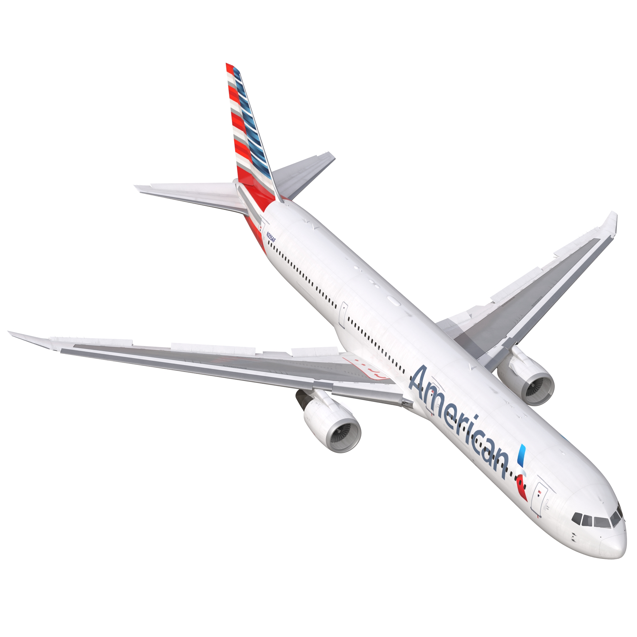 3D Boeing 767 400ER American Airlines Rigged