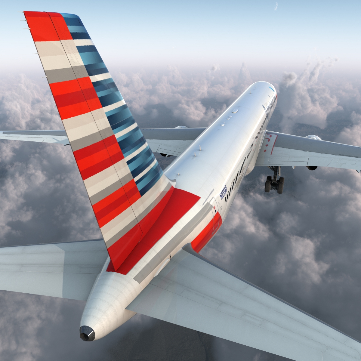 3D Boeing 767 400ER American Airlines Rigged