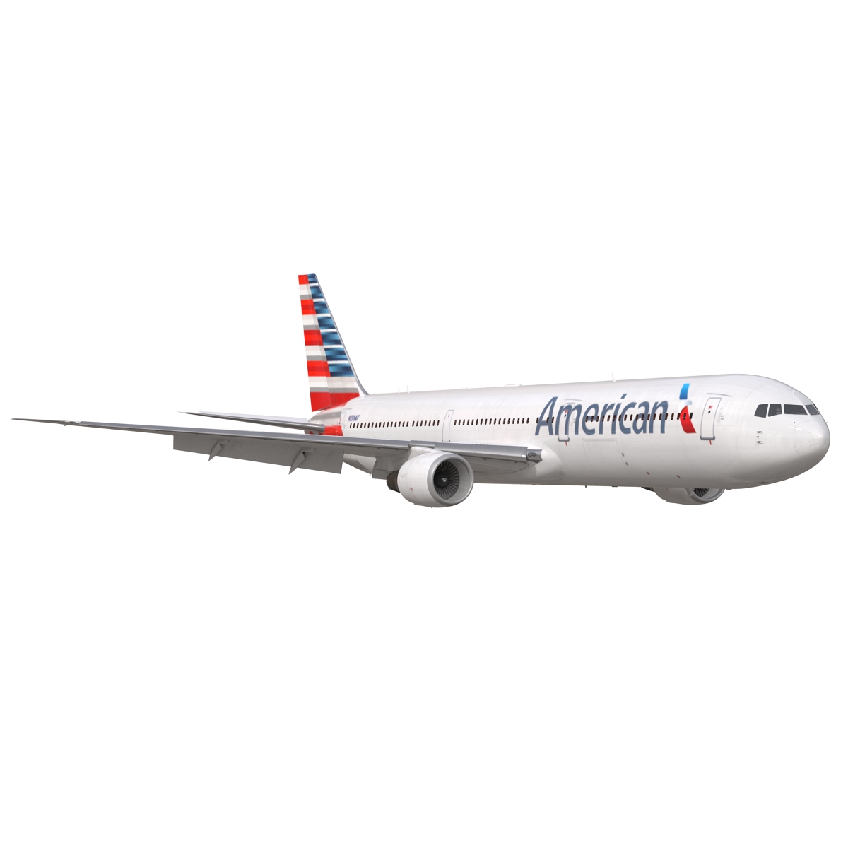 3D Boeing 767 400ER American Airlines Rigged