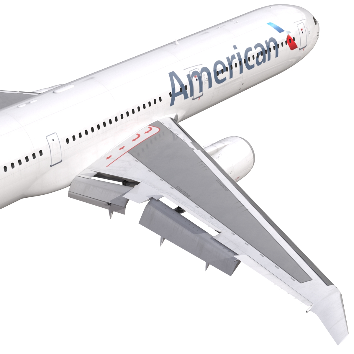 3D Boeing 767 400ER American Airlines Rigged