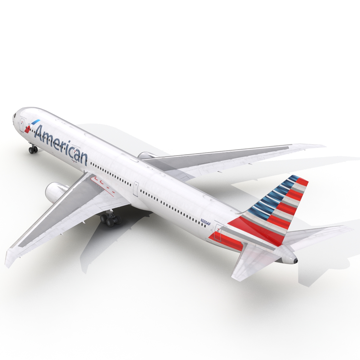 3D Boeing 767 400ER American Airlines Rigged