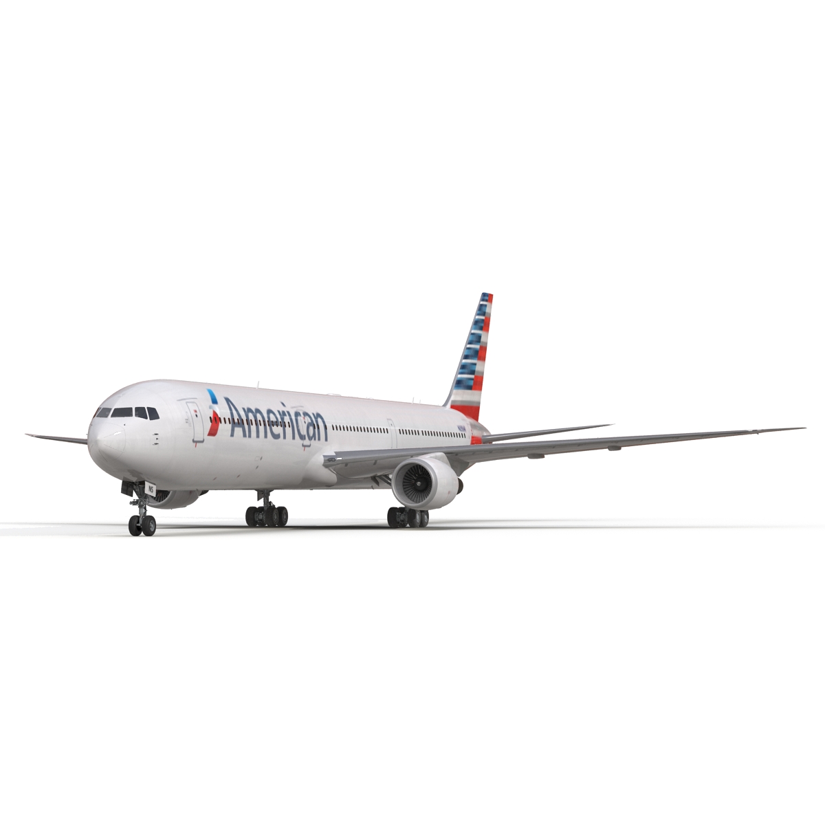 3D Boeing 767 400ER American Airlines Rigged