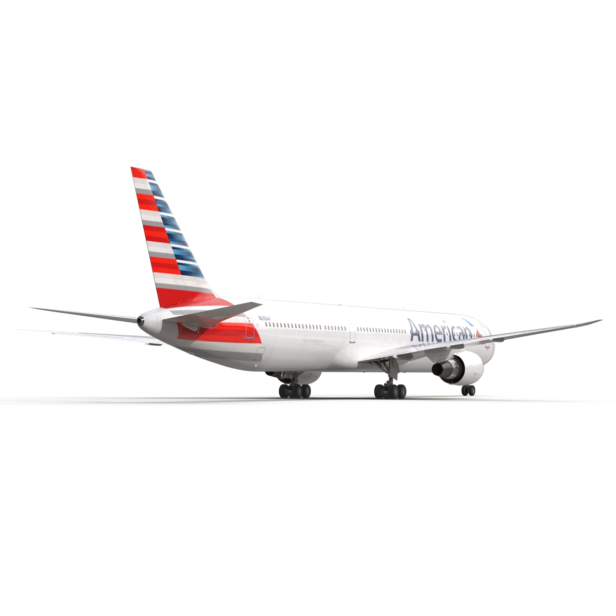 3D Boeing 767 400ER American Airlines Rigged