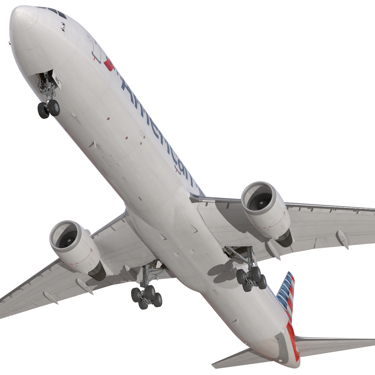 3D Boeing 767 400ER American Airlines Rigged