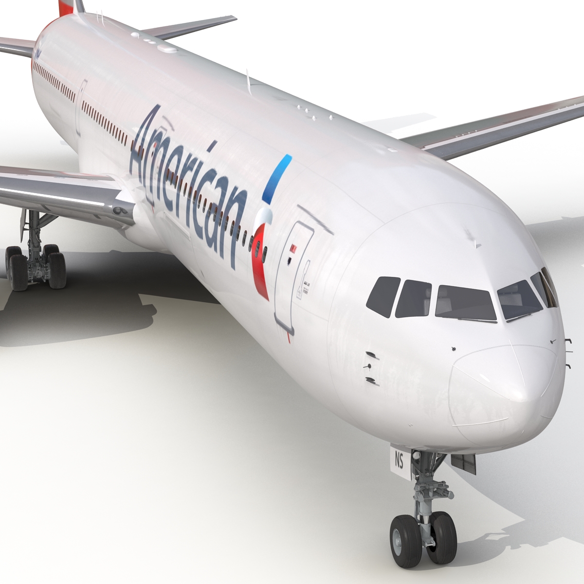 3D Boeing 767 400ER American Airlines Rigged