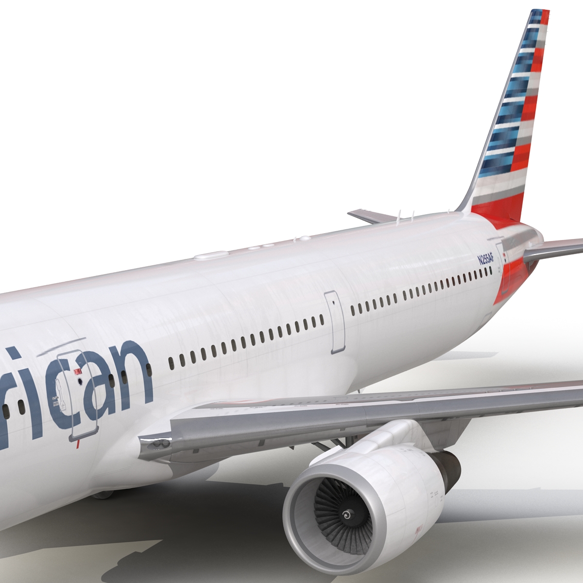 3D Boeing 767 400ER American Airlines Rigged