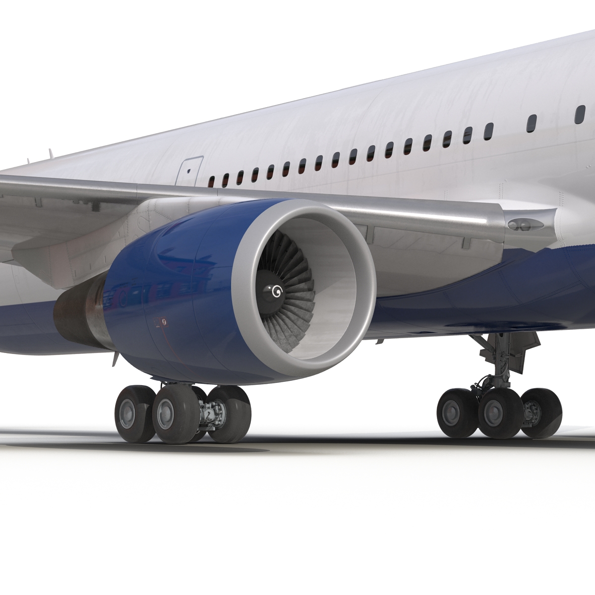 Boeing 767 400ER British Airways Rigged 3D model