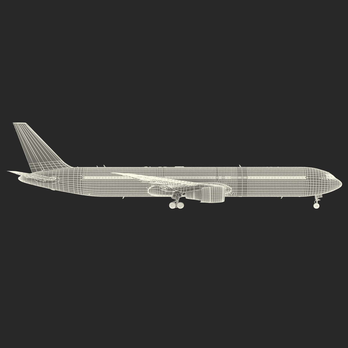 Boeing 767 400ER British Airways Rigged 3D model