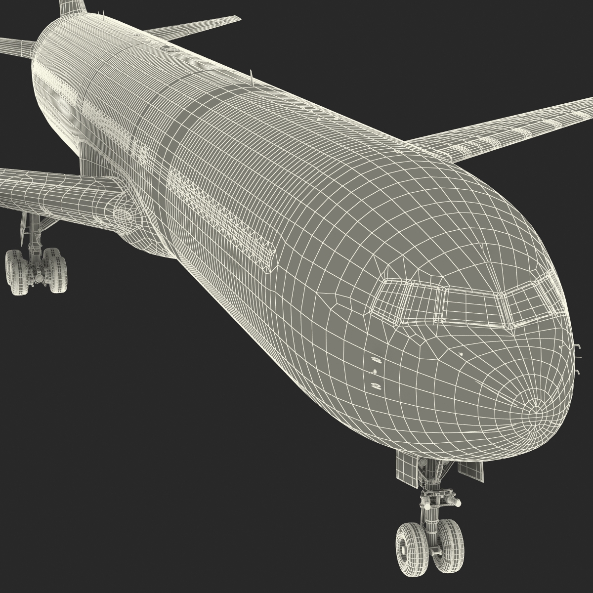 Boeing 767 400ER British Airways Rigged 3D model