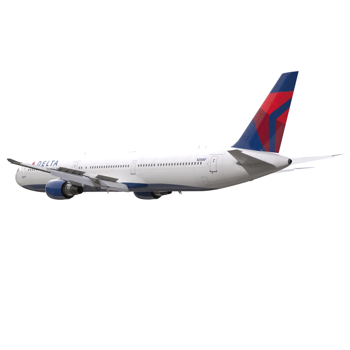 Boeing 767 400ER Delta Air Lines Rigged 3D model