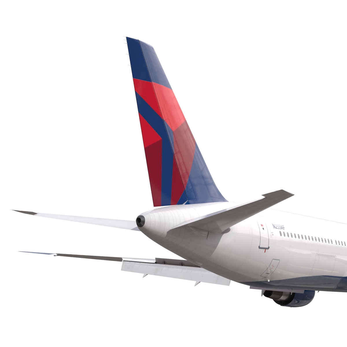 Boeing 767 400ER Delta Air Lines Rigged 3D model