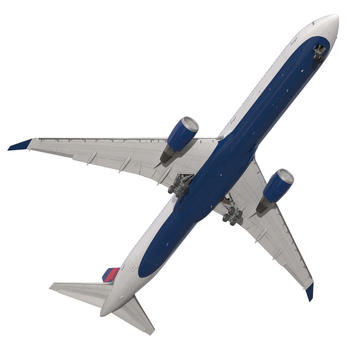 Boeing 767 400ER Delta Air Lines Rigged 3D model