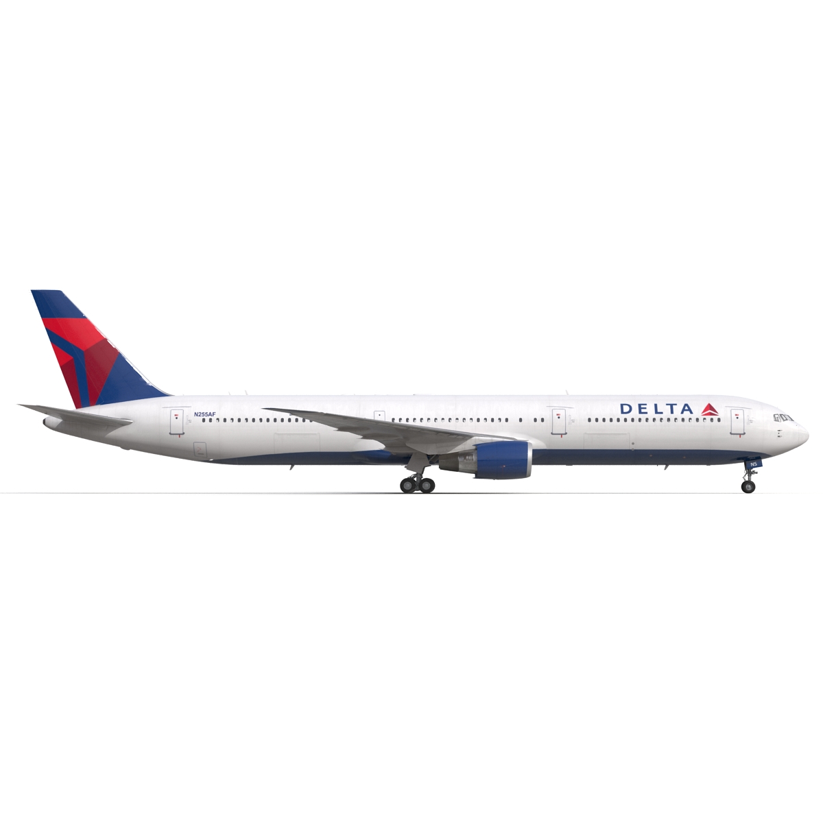 Boeing 767 400ER Delta Air Lines Rigged 3D model