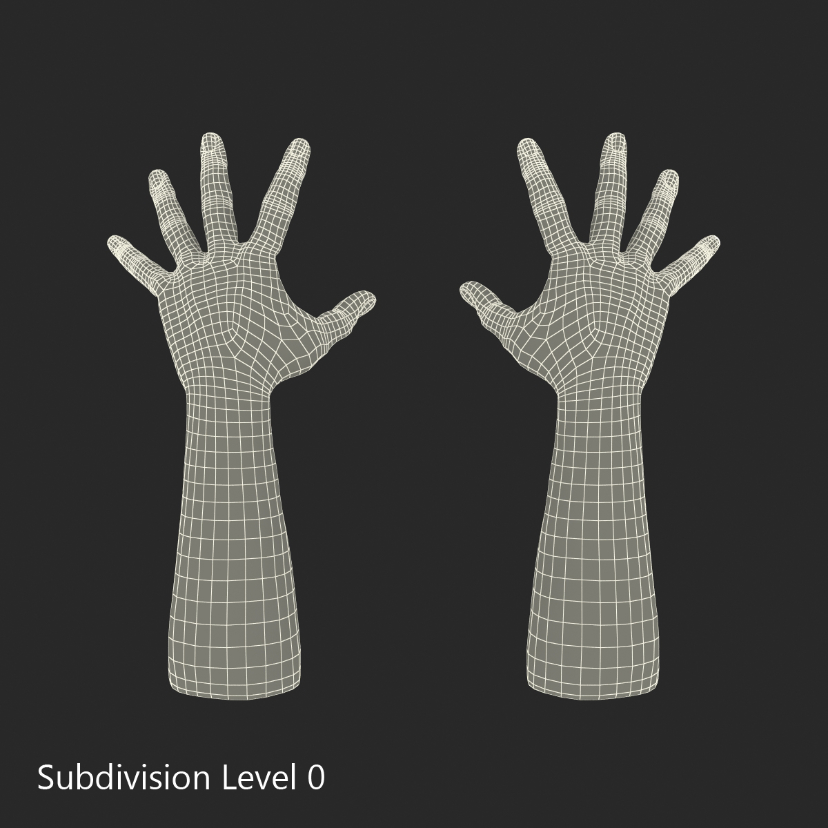 3D Man Hands Pose 4