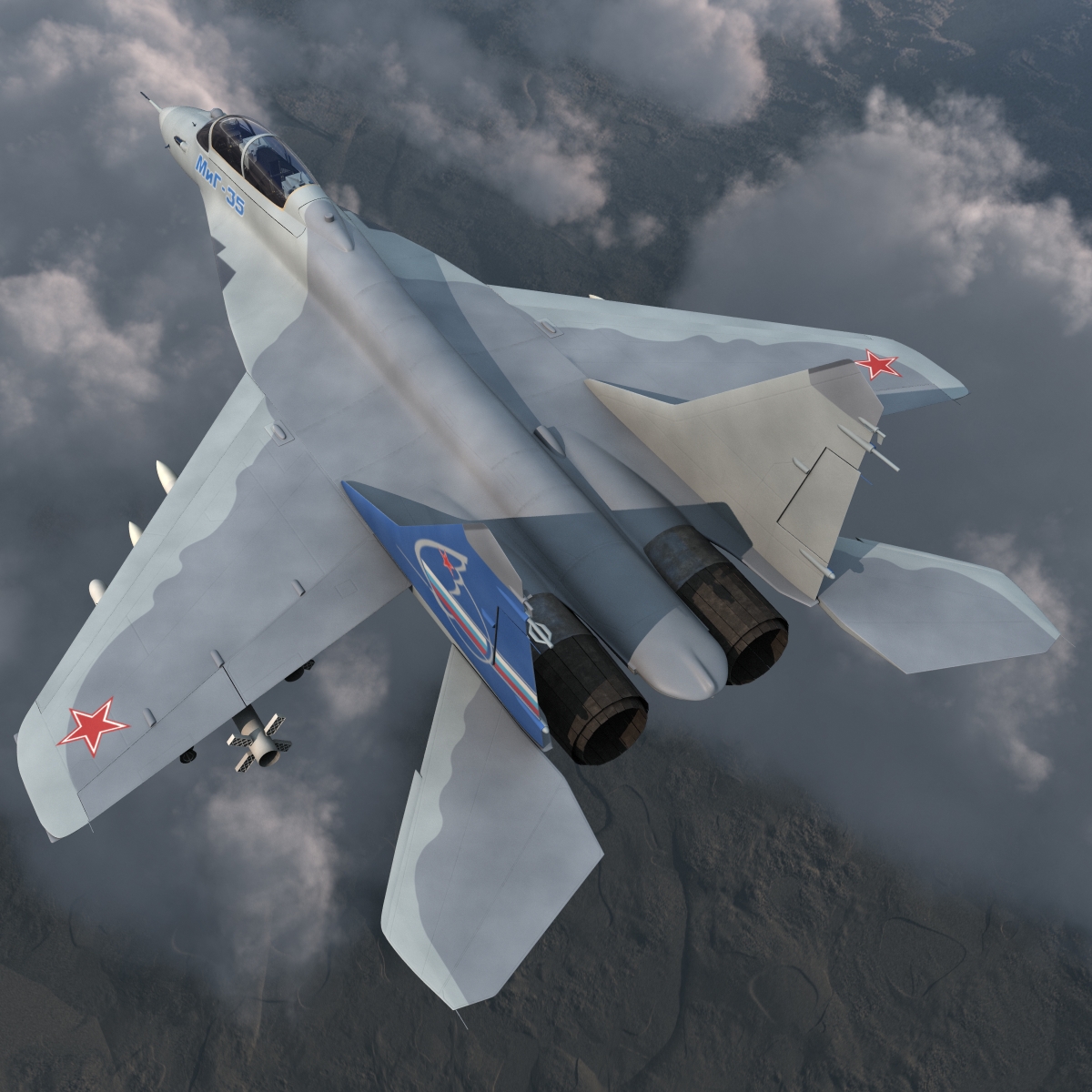 Russian Jet Fighter Mikoyan MiG 35 3D model