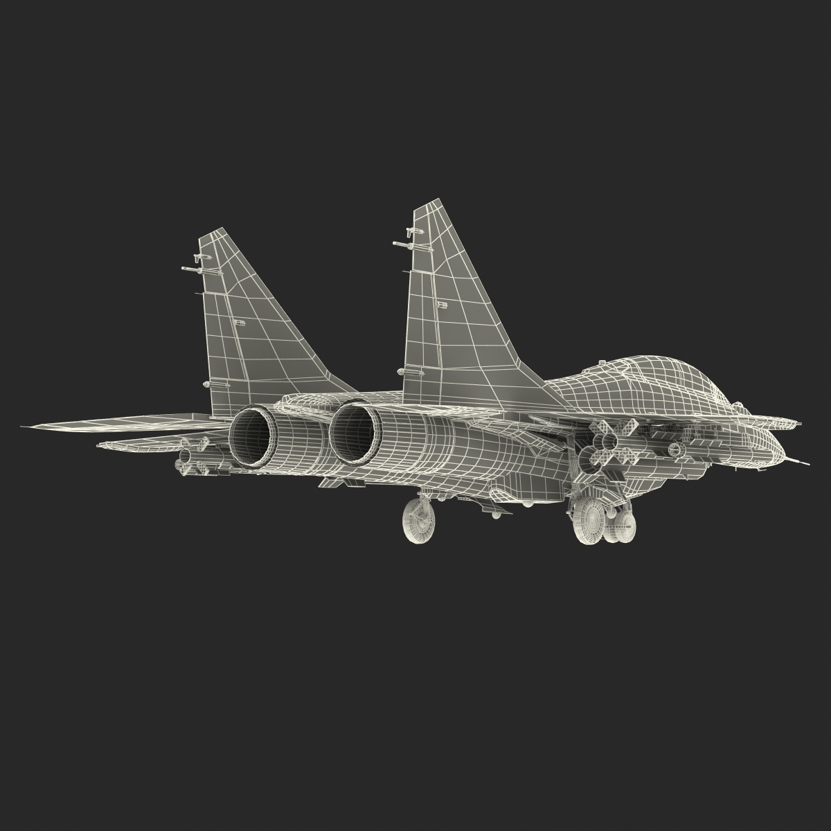 Russian Jet Fighter Mikoyan MiG 35 3D model