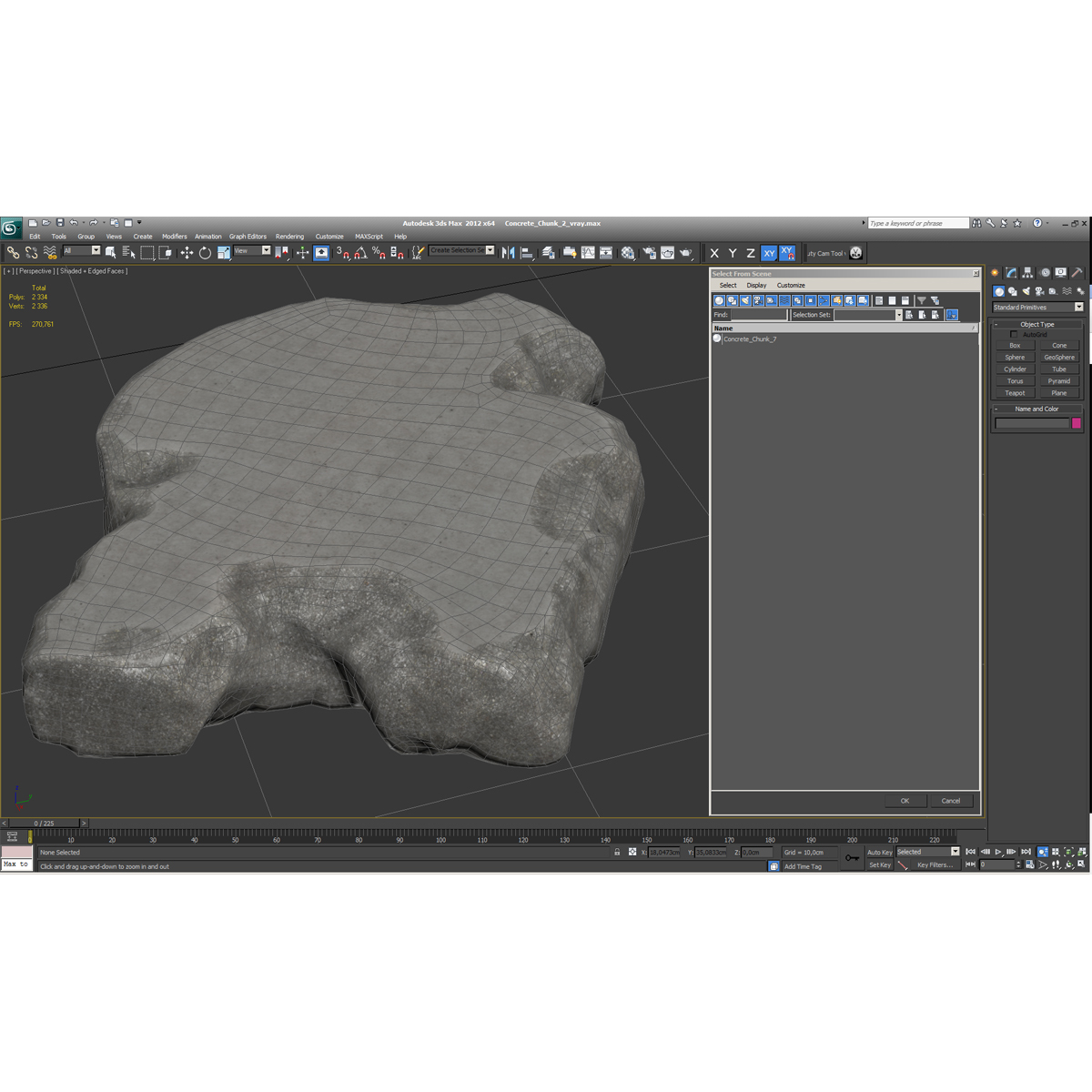 3D Concrete Chunk 2