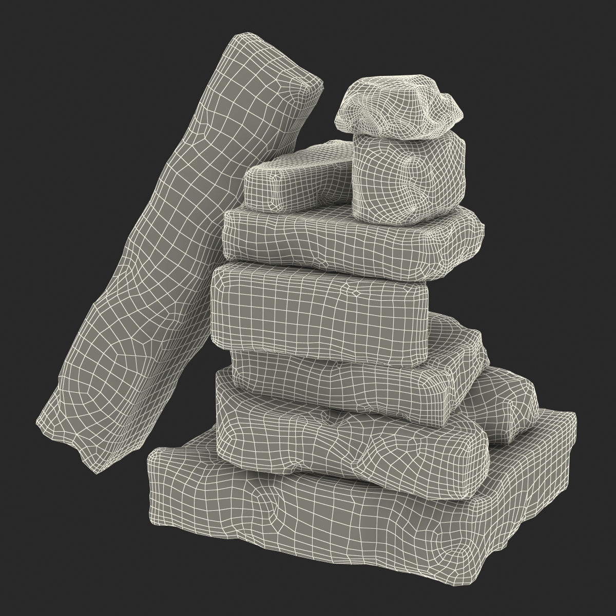 Concrete Chunks Set 3D model