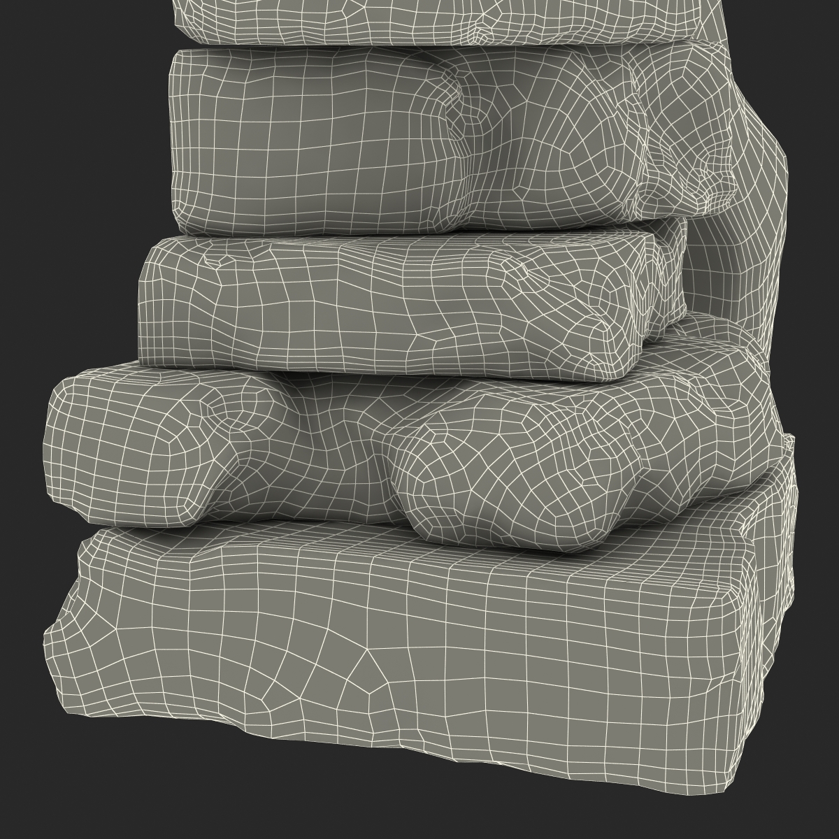 Concrete Chunks Set 3D model