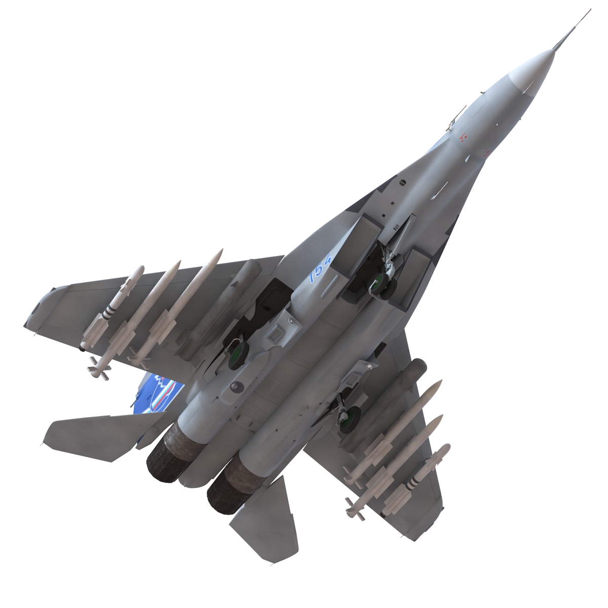 3D Russian Jet Fighter Mikoyan MiG 35 Rigged