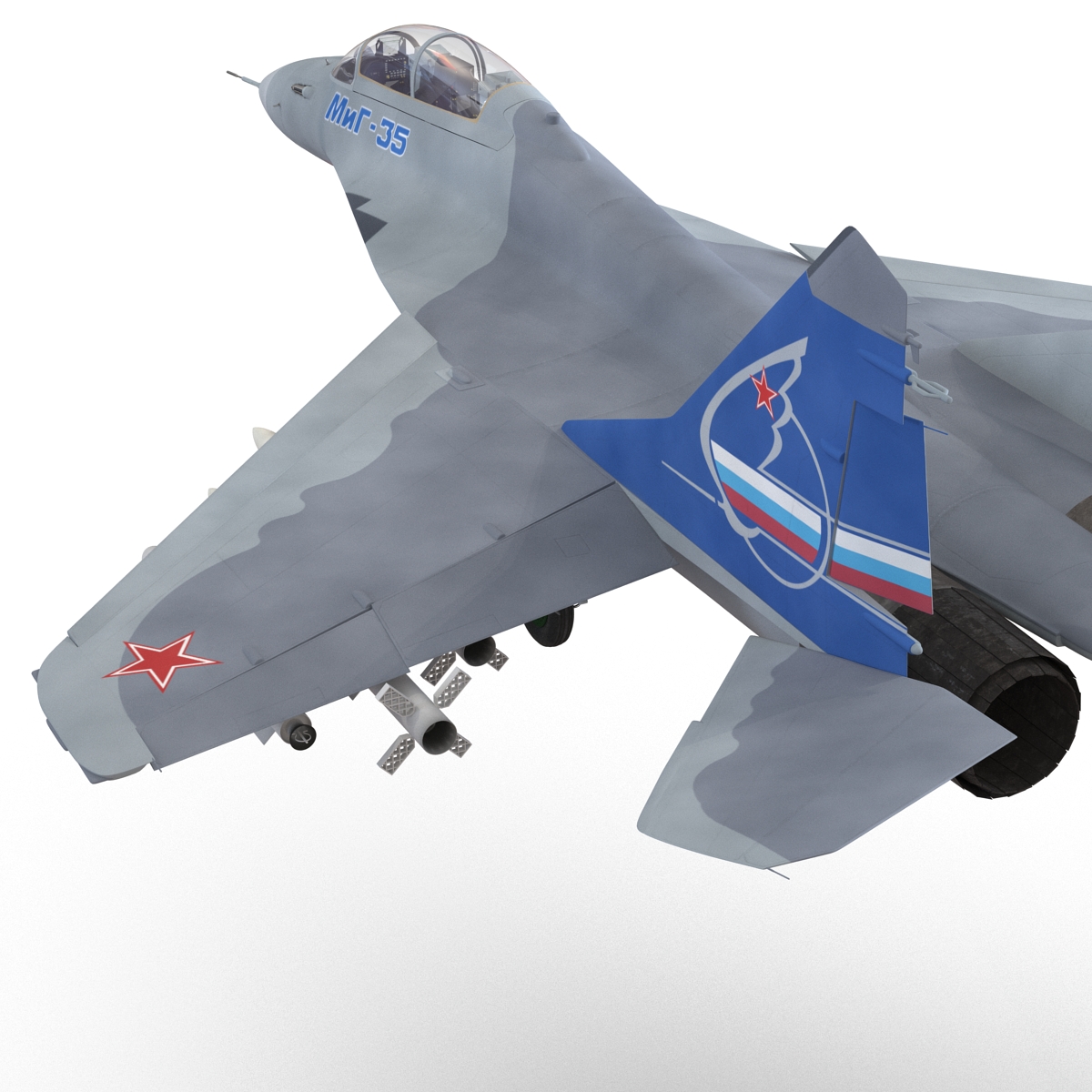 3D Russian Jet Fighter Mikoyan MiG 35 Rigged