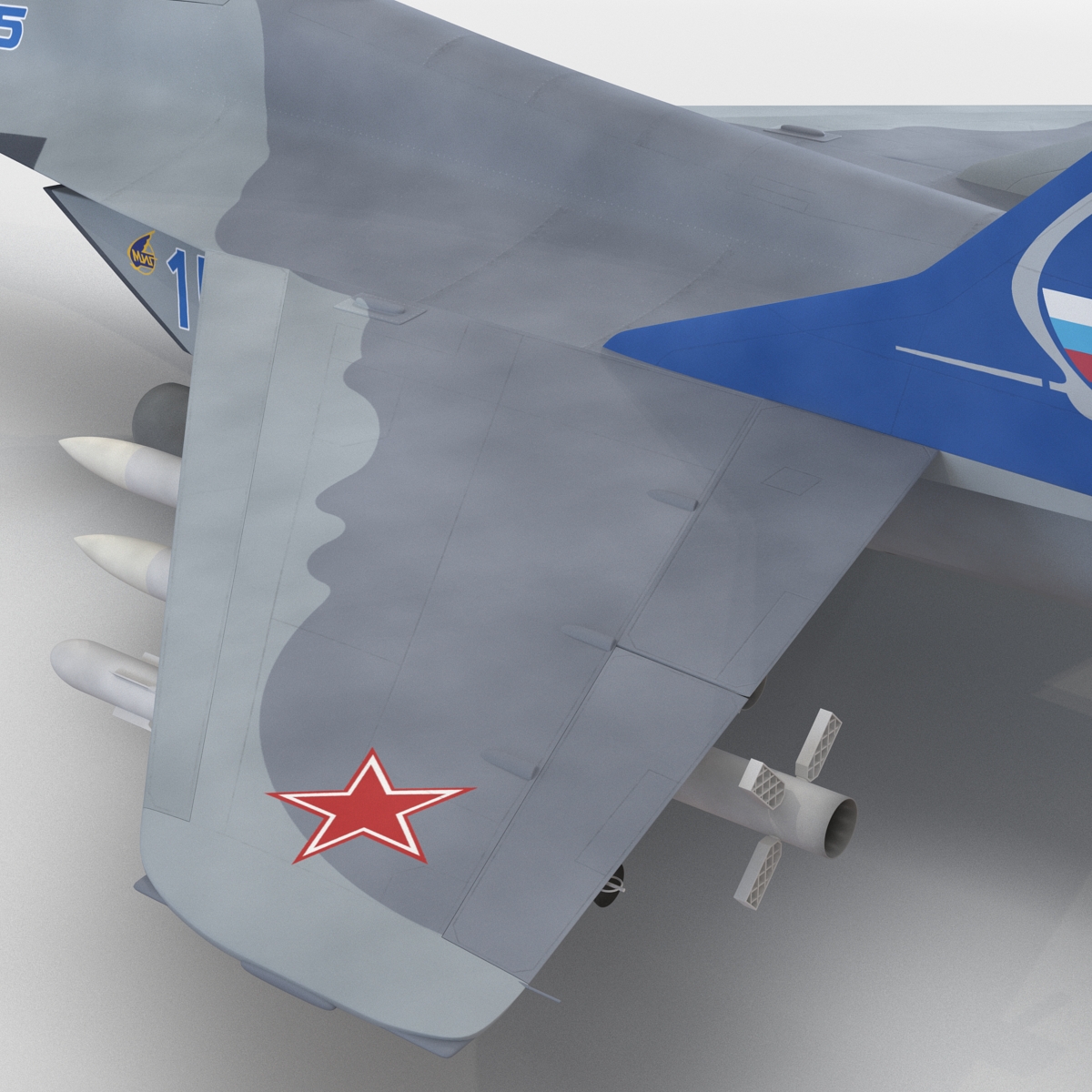 3D Russian Jet Fighter Mikoyan MiG 35 Rigged