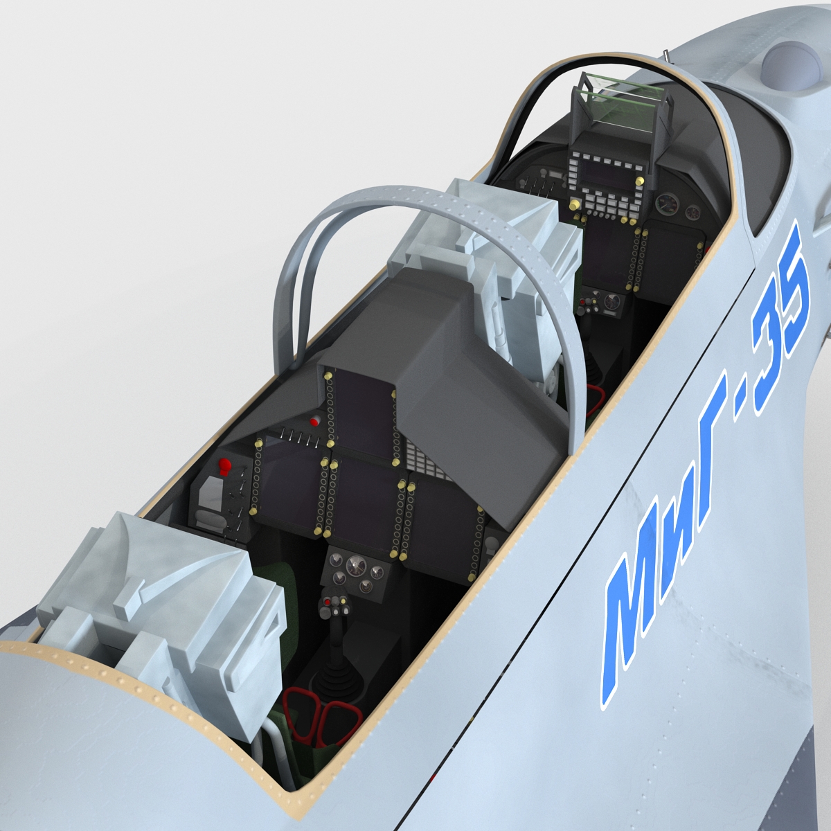 3D Russian Jet Fighter Mikoyan MiG 35 Rigged