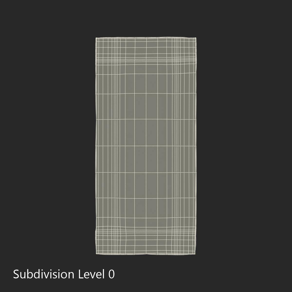 3D Sugar Packet White model