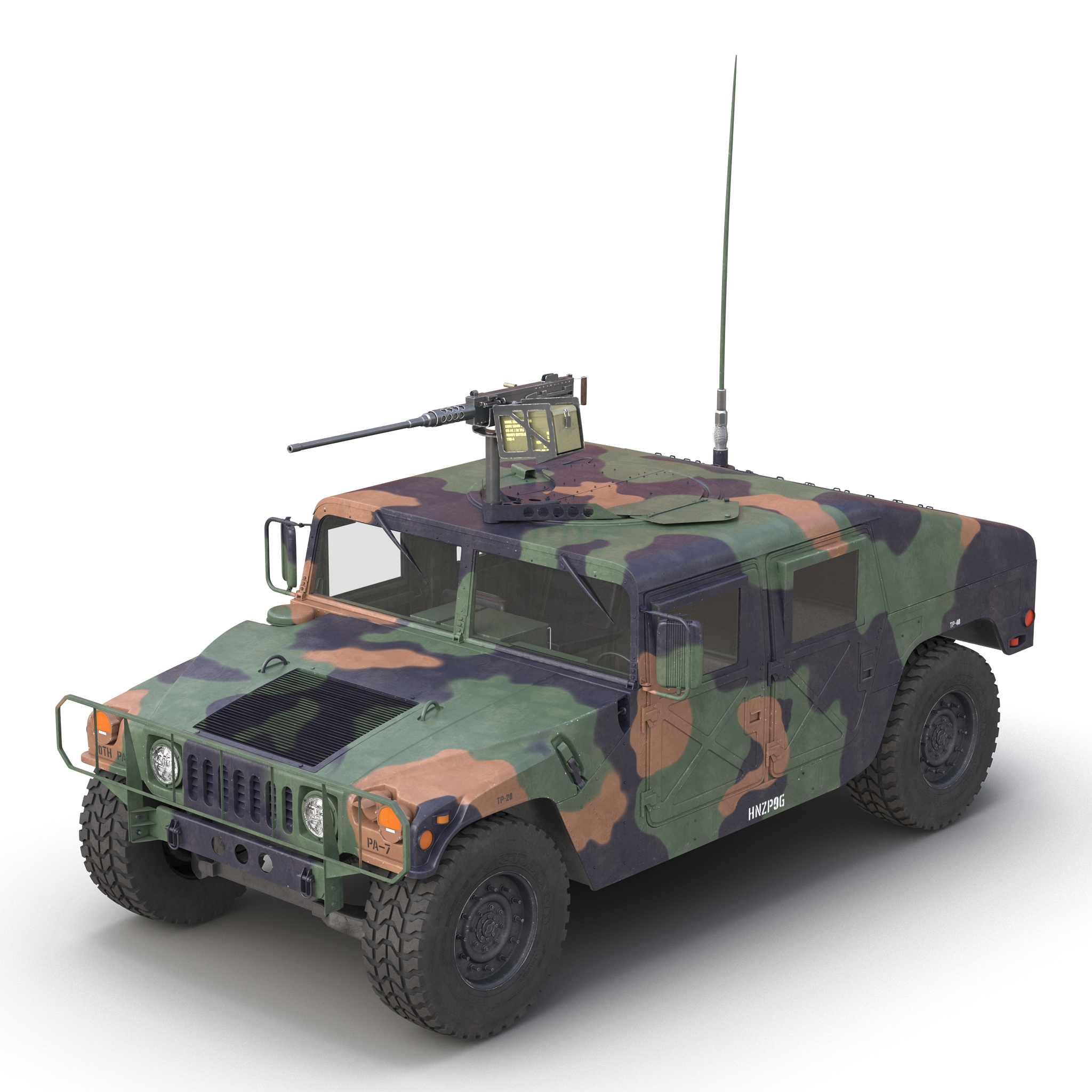 High Mobility Multipurpose Wheeled Vehicle Humvee Camo 3D model