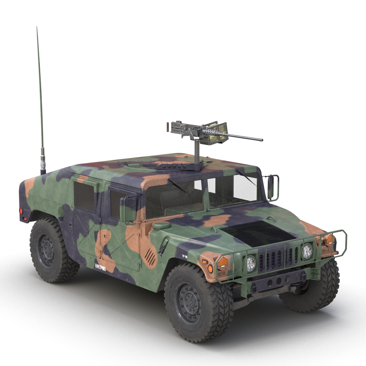 High Mobility Multipurpose Wheeled Vehicle Humvee Camo 3D model