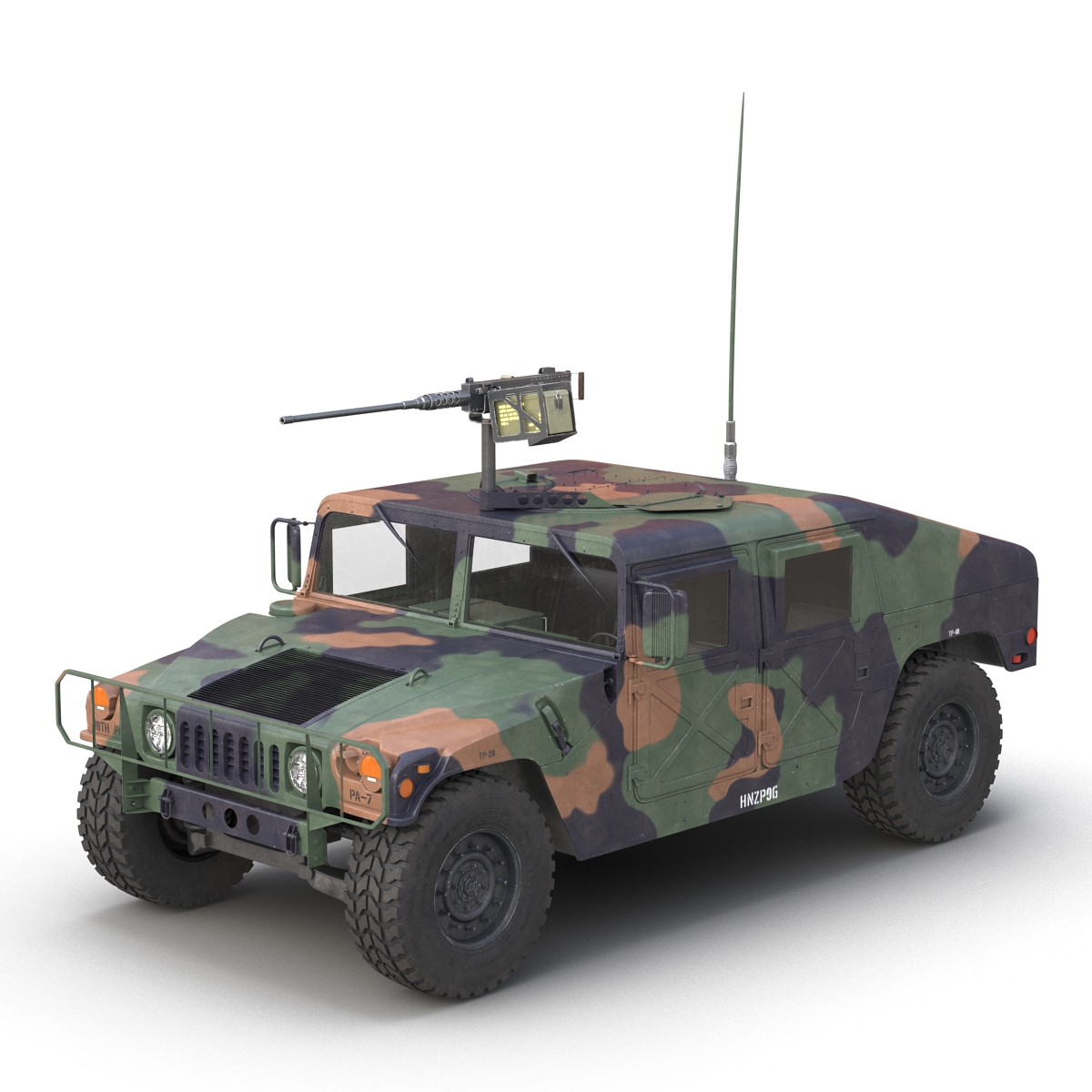 High Mobility Multipurpose Wheeled Vehicle Humvee Camo 3D model