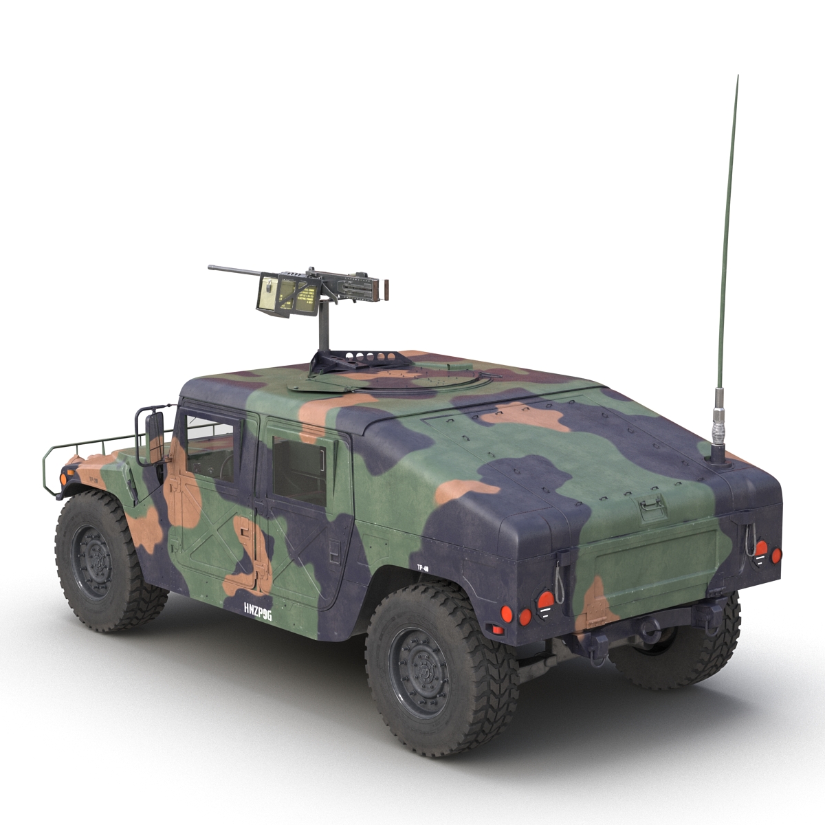 High Mobility Multipurpose Wheeled Vehicle Humvee Camo 3D model