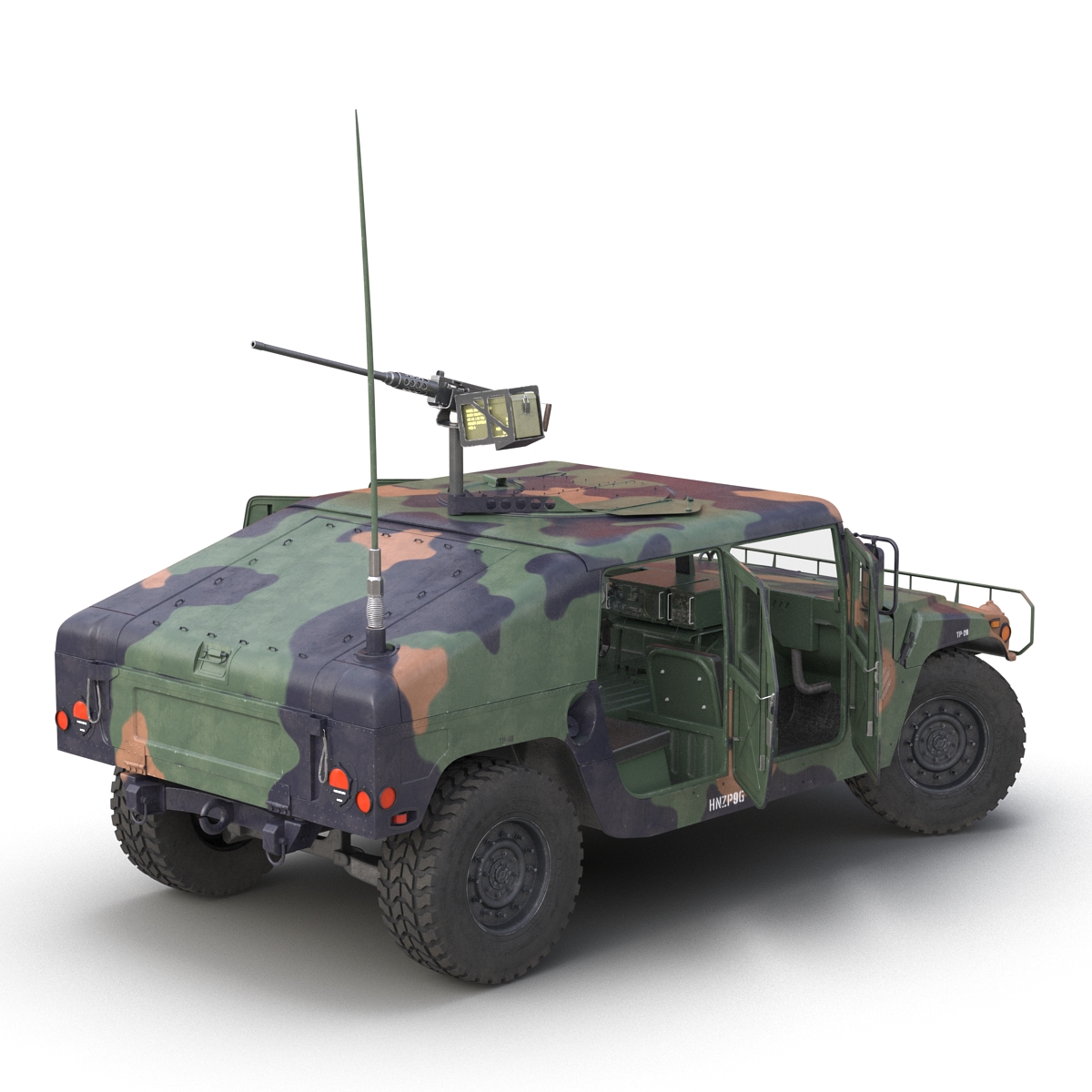 High Mobility Multipurpose Wheeled Vehicle Humvee Camo 3D model