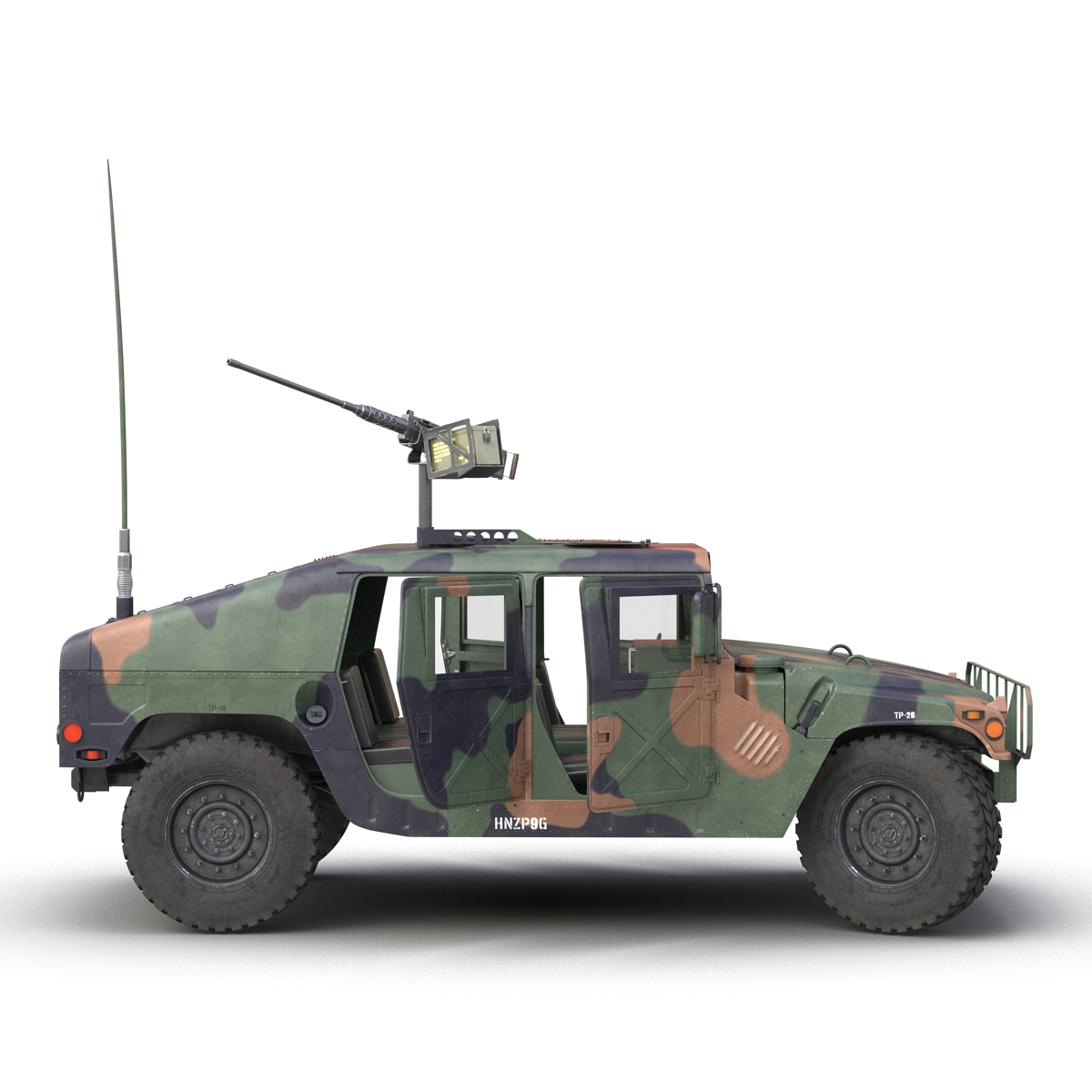 High Mobility Multipurpose Wheeled Vehicle Humvee Camo 3D model