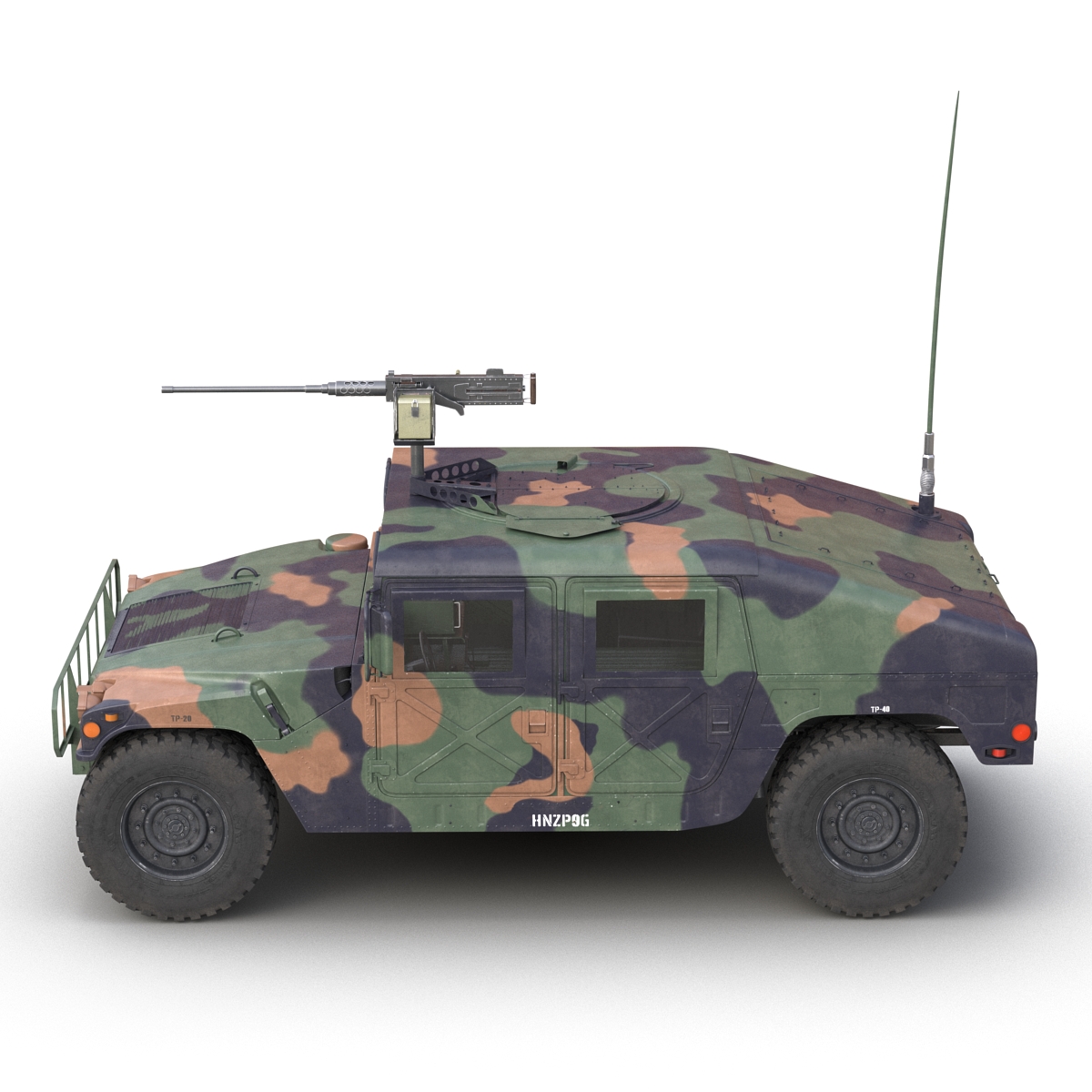 High Mobility Multipurpose Wheeled Vehicle Humvee Camo 3D model