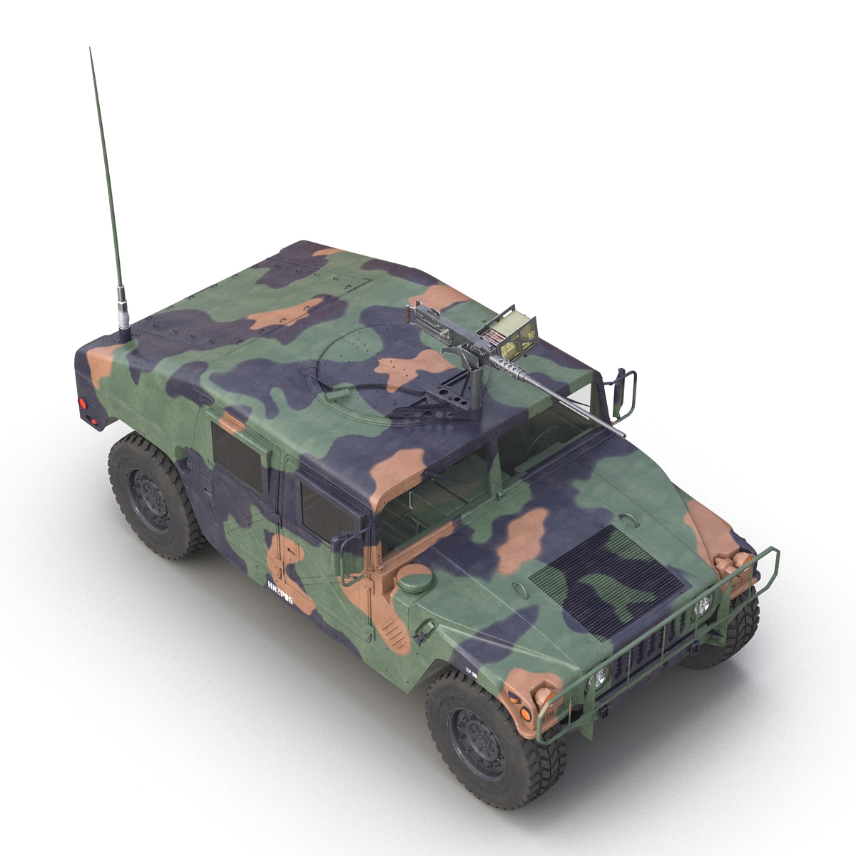 High Mobility Multipurpose Wheeled Vehicle Humvee Camo 3D model